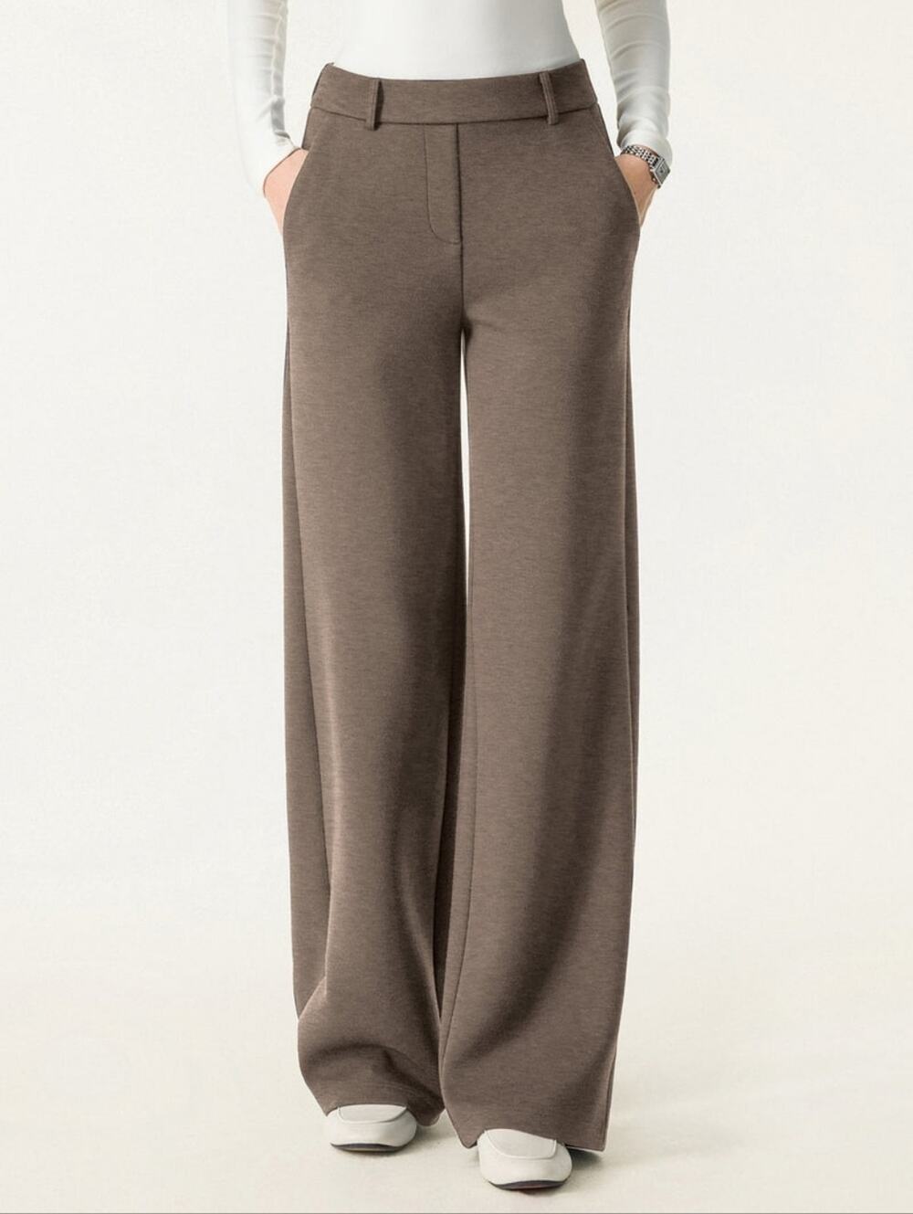 OGL FuzzLuxe Heather Scuba Knit Straight Leg Pants - Size M NWT